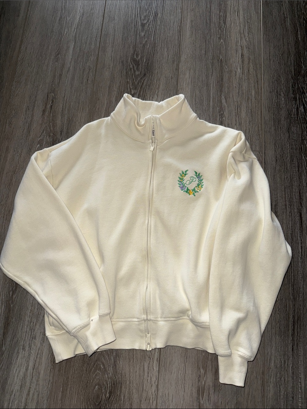 PINK Victoria's Secret Cream Cozy Fleece Pullover